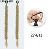 MISS WIG Synthetic Long Braided Ponytail With Elastic Band Hair Fiber Extensions Pony Tail Hair Accessories For Party Daily Use