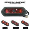 4 Led Helmet Rechargeable Motorcycle Bicycle Taillight Warning Light High Bright Flashing Waterproof with 3 Modes USB Light