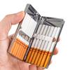 10cm Portable Metal Cigarette Case with Mirror - Double-Sided, Fashionable Smoking Set