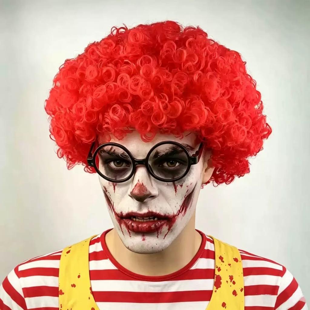 Halloween Scary Clown Costume Striped Jumpsuit Set for Adults Men Women, Creepy Cosplay Outfit for Party Stage Performance