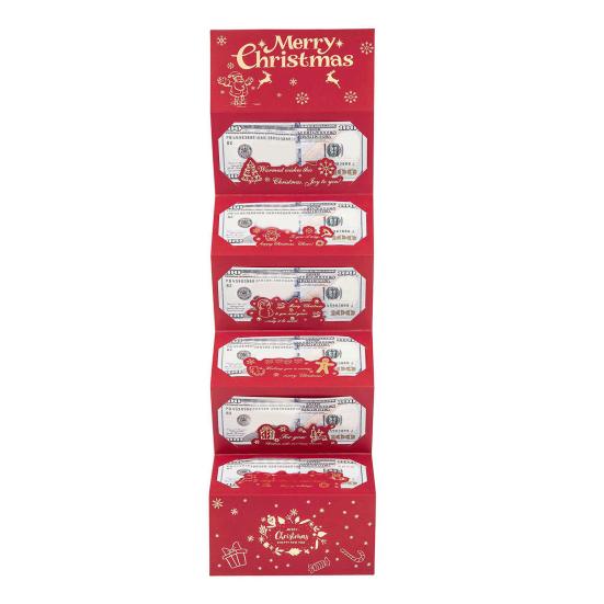 Christmas Cash Gift Envelope 6 Slots Money Gift Card Holders for Cash DIY Holiday Envelope Xmas Party Gifts for Kids Teens Women Men