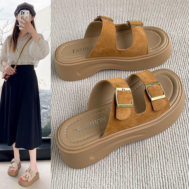 Женские ретро сандалии на мягкой подошве с одним ремешком - Уличные балетки "Наступи на дерьмо" от Инфлюенсера