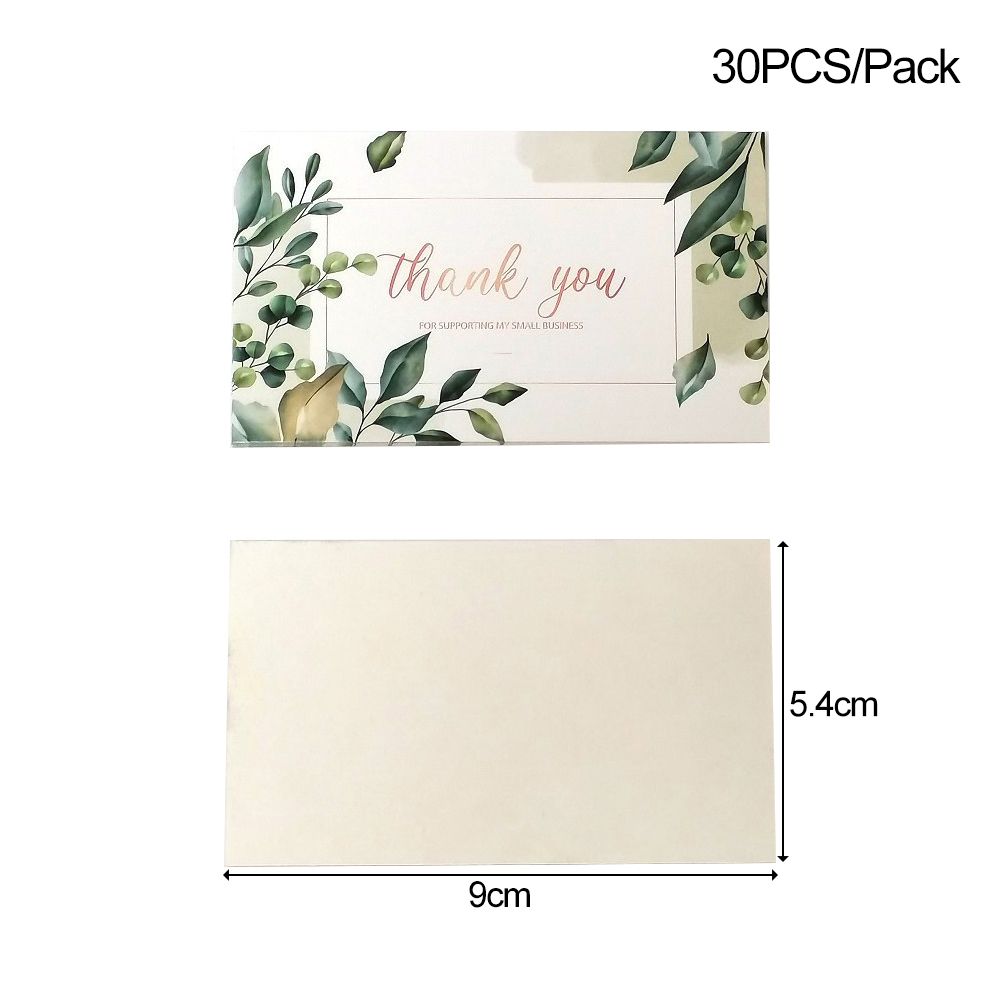 Thank You Cards Greenery Leaves For Supporting My Small Business Greeting Appreciation Cardstock