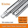 Soft-Close 304 Stainless Steel Drawer Slides - Hydraulic Silent Runners, Heavy-Duty Guide Rails