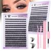 Wispy DIY Lash Extension Kit Natural Look Individual Lashes Kit False Eyelashes  for Beginners