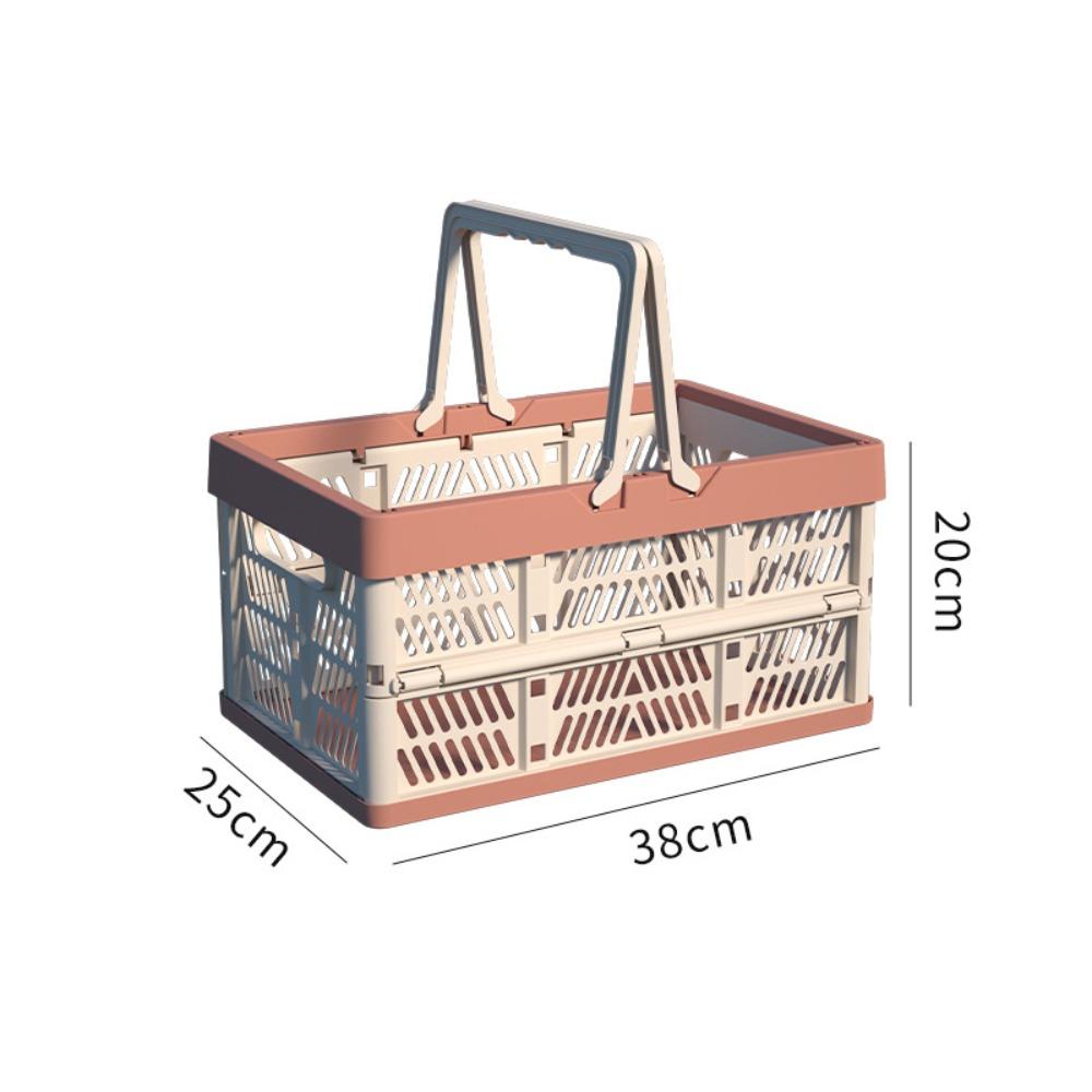 with Handle Outdoor Picnic Basket Plastic Camping Storage Basket  For Kitchen and Camping