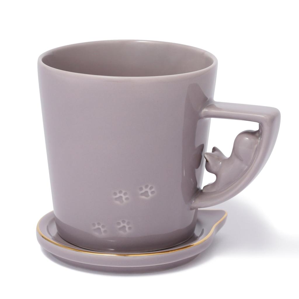 Francfranc Cat Figurine Gray Mug,
