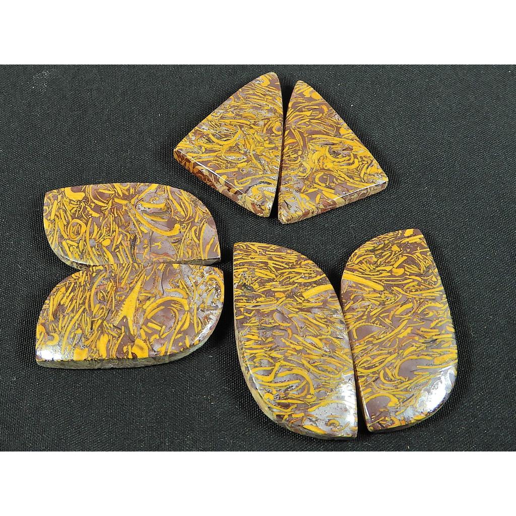 24-30 MM Mariam Jasper Fancy Matched Earring Pair Loose Gemstone 4 Pair Lot SY-266