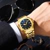 Уникальные черные часы для мужчин, модные классические кварцевые наручные часы, роскошные водонепроницаемые мужские часы с ремешком из нержавеющей стали от лучшего бренда