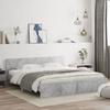 VidaXL Bed Frame with Headboard Concrete Grey 160x200 Cm 3207472