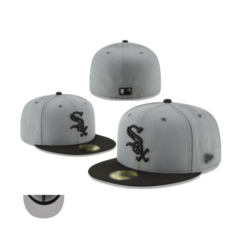 New baseball flat-brim cap, American sports league closed cap, fashionable size