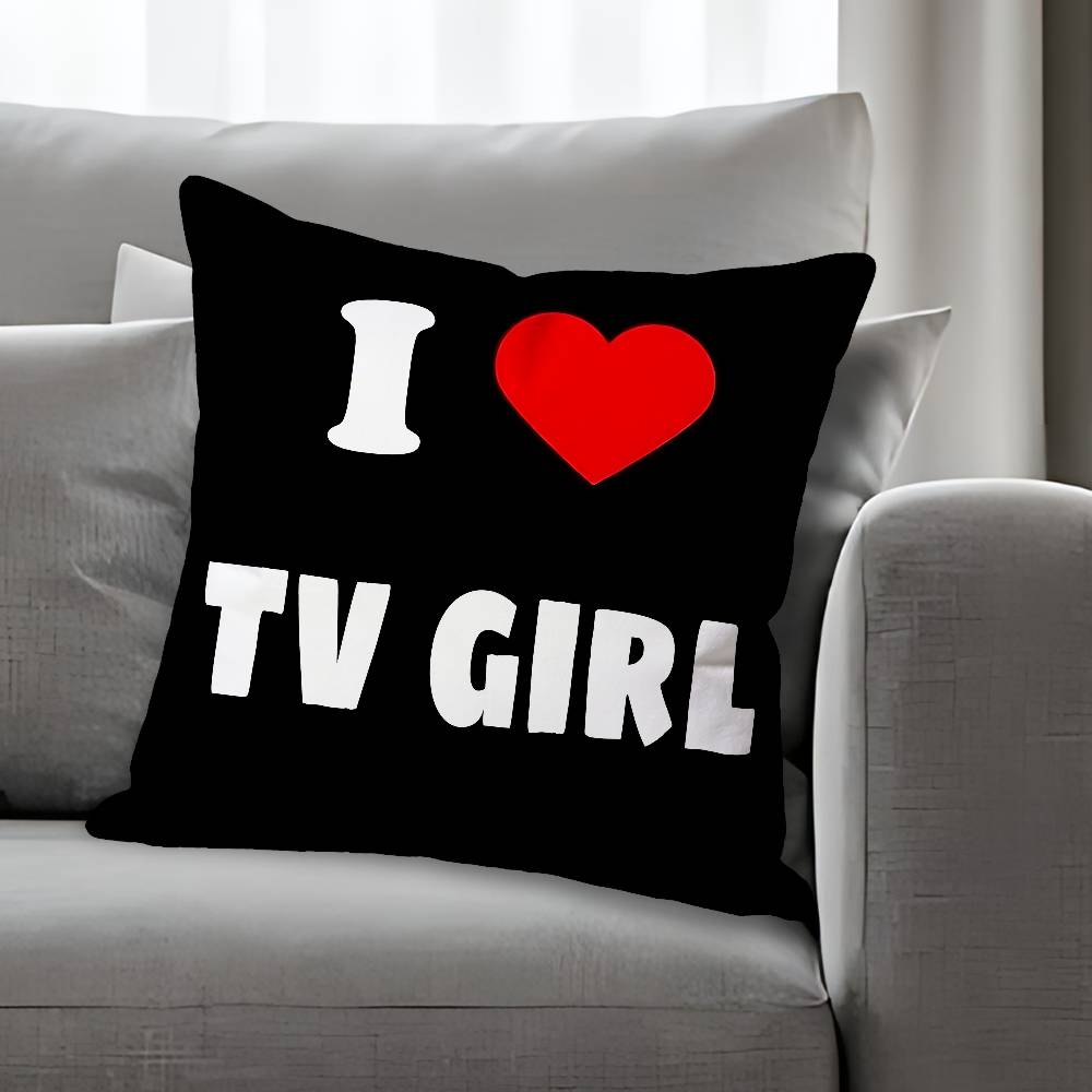 TTv Girl Who Really Cares Anime Celebrity Merchandise AllMatch Printed Pillow Case Sofa Car Office Room Decoration Protector