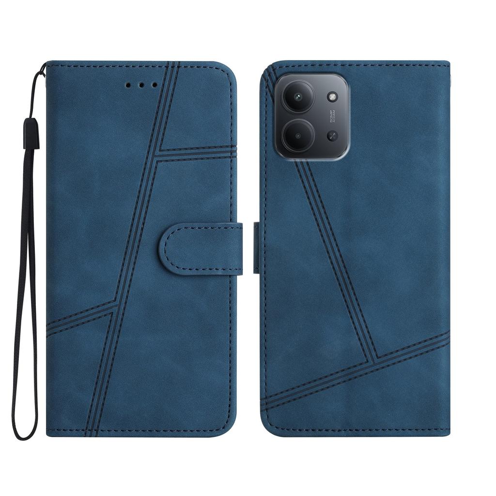 Для Xiaomi Redmi 15C 4G (США) (173мм)/Xiaomi Redmi 15C 5G (США) (173мм) Тисненый чехол-книжка из ретро-кожи с ремешком на запястье