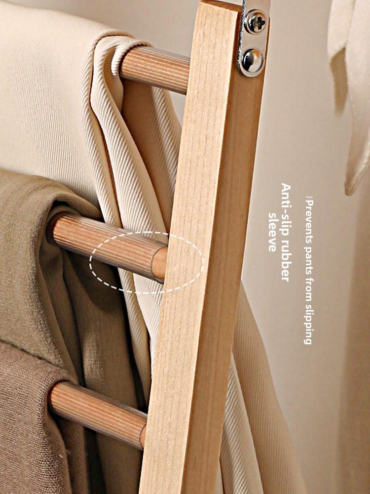 Real Wood Multi-Functional Multi-Layer Clothes Hanger No Trace Anti-Slip Tie Scarf Towel Storage Rack Clothes Hanger