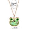 Cat Bear Charm Children's Necklace Cute Design Princess Costume Necklace  Kids Fashion