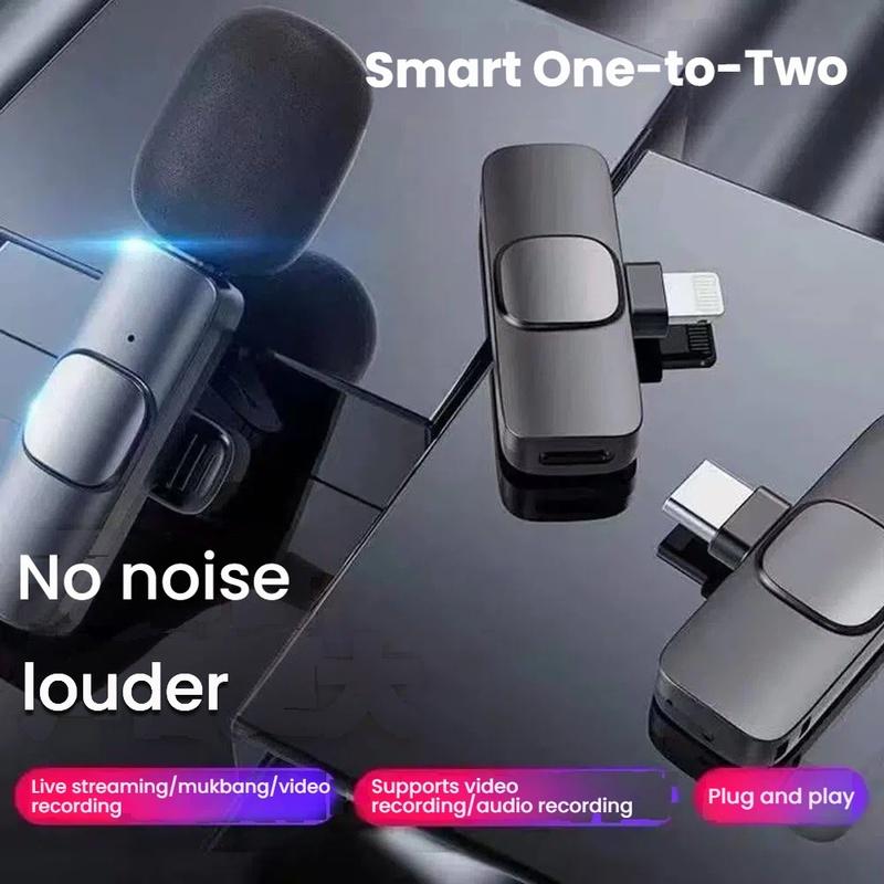 New Wireless Lavalier Microphone K9 Portable Audio Video Recording Mini Mic for iPhone Android Live Broadcast Gaming Phone Mic