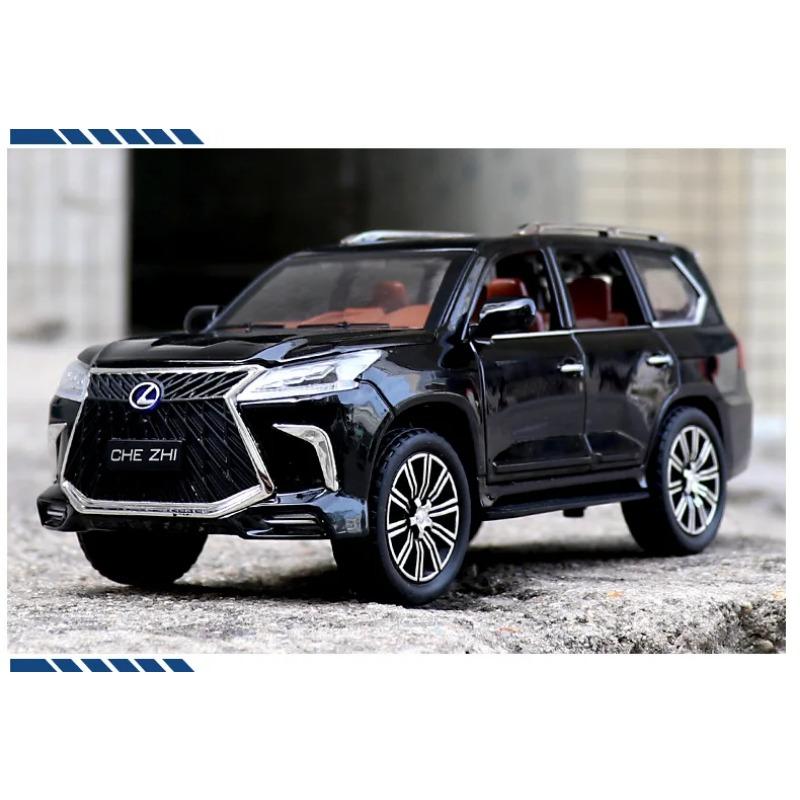 1/24 Lexus LX570 литой игрушечный автомобиль с инерционным механизмом, литой металлический игрушечный автомобиль со звуком и светом, 6 открытых дверей для детей, подарок, бесплатная доставка