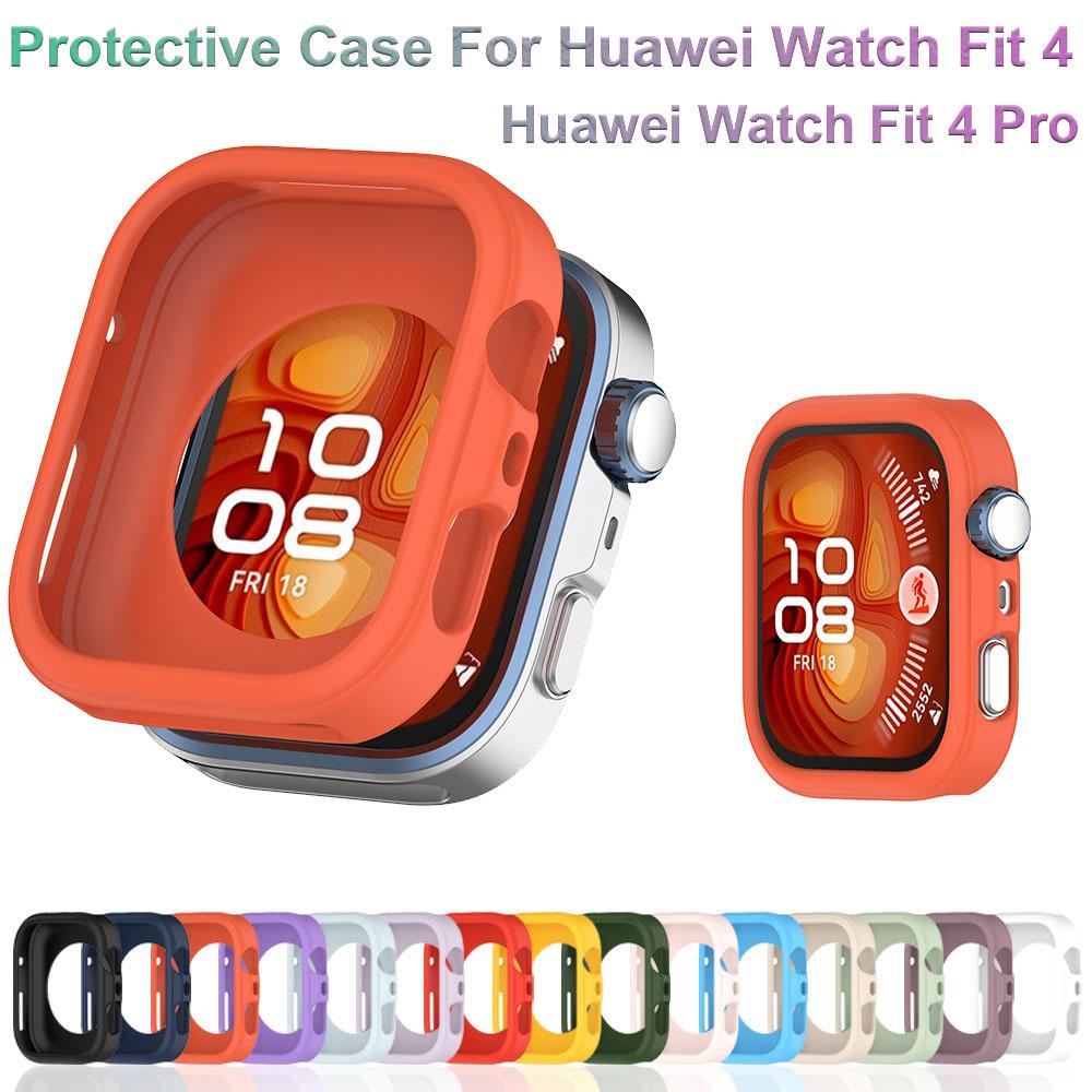 Защитный чехол для Huawei Watch Fit 4 / Fit4 Pro, спортивный, мягкий ТПУ, защитное стекло для экрана смарт-часов, силиконовый корпус