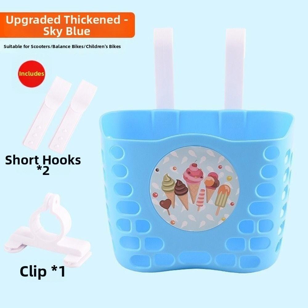 Multicolors Children Kids Basket Plastic Student Front Basket Bike Accessories