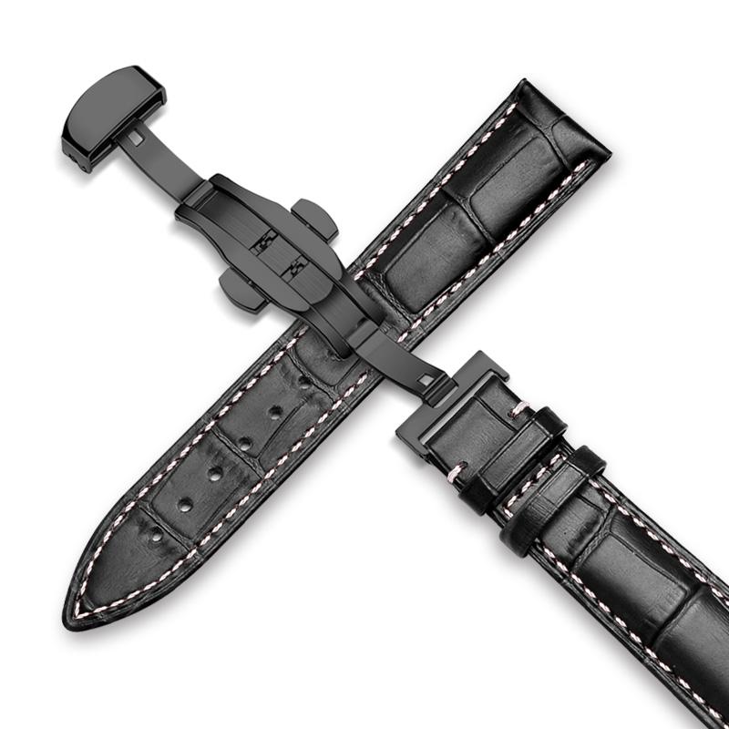 Браслет из натуральной кожи 18/20/22 мм + коробка для Tissot Seiko Samsung Galaxy 4 6 классический ремешок/46 мм/active 2/Huawei GT/2e/3 pro