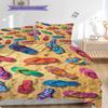 Beach Pattern Bedding Quilt Set Quilt Cover Pillowcase Home Decoration Birthday Gift (1 * duvet cover + 2 * pillowcase, without core)