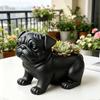 Plastic Pug Shaped Planter Pot 3D Printed Dog Succulent Planter Storage Flower Pot  Home Decor