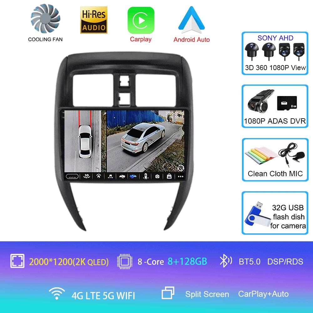 Android Car Radio Video Player для Nissan Versa sedan 2015-2019 GPS-навигация Carplay Auto Stereo Player WIFI 4G DSP 360 камера