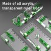 Acrylic Check Bubble Level Tool Pocket Mini Level Tool with 90°/180° Level Bubbles Construction Tool Magnetic Base
