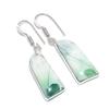 Серьги из стерлингового серебра 925 пробы с натуральным зеленым сколецитом 1,77 дюйма s7Y69