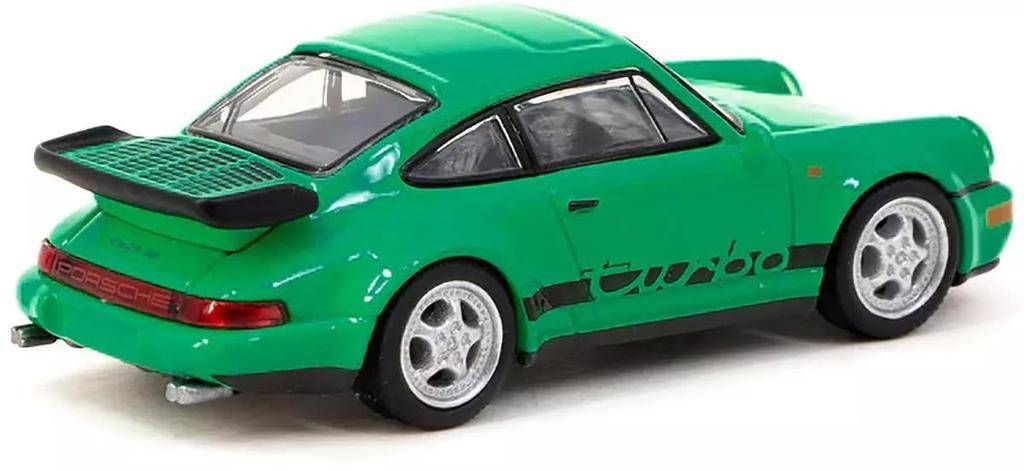 Tarmac Works x Schuco 1/64 Porsche 911 Turbo Green Tarmac Works x Schuco Miniature Car