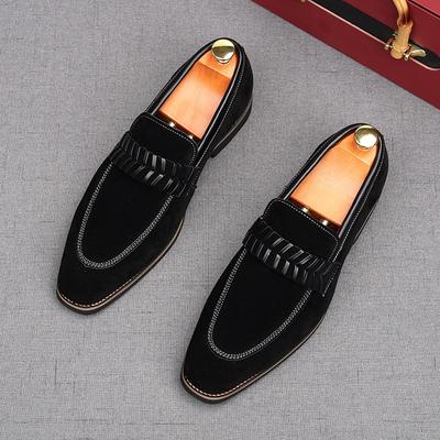Новые мужские лоферы Gentleman Business, мужские замшевые туфли-лодочки с острым носком, мужская дизайнерская обувь для выпускного вечера, свадебного платья