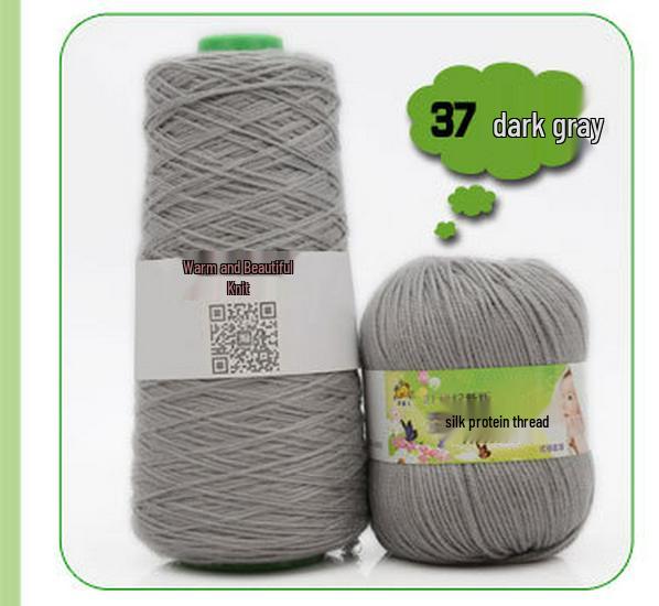 Детская пряжа из хлопка с протеином шелка для вязания и вязания крючком шарфа