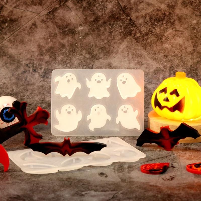 Хэллоуин Серьги Смола Форма Ювелирная Форма для Литья Силиконовая Форма для Подвесок Форма для Эпоксидной Смолы для Смоляных Ювелирных Изделий DIY Ремесел
