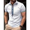 3D винтажная этническая рубашка поло в стиле casual, мужская, большого размера, с коротким рукавом, на молнии, с принтом, модная спортивная рубашка поло для активного отдыха