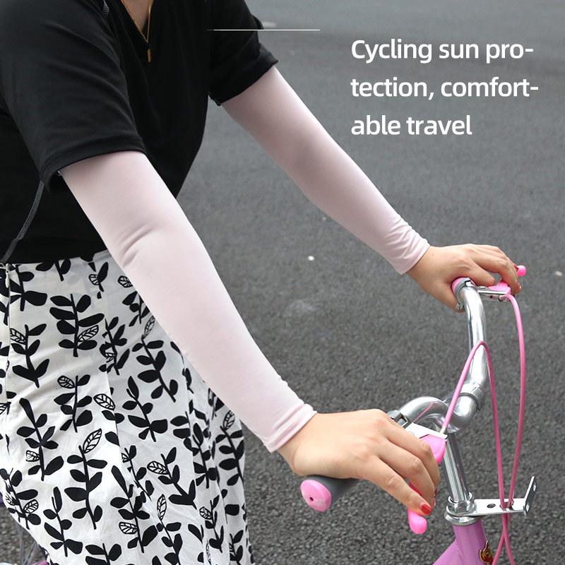 Summer Breathable Cycling & Climbing Arm Sleeves – High Elastic, Skin-Friendly, Sun Protection Elbow Guards