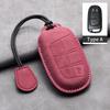 Leather Car Key Case Cover Shell For Jeep Chrysler 300 200 Dodge Charger Grand Cherokee Wrangler Compass Renegade For Fiat 500X