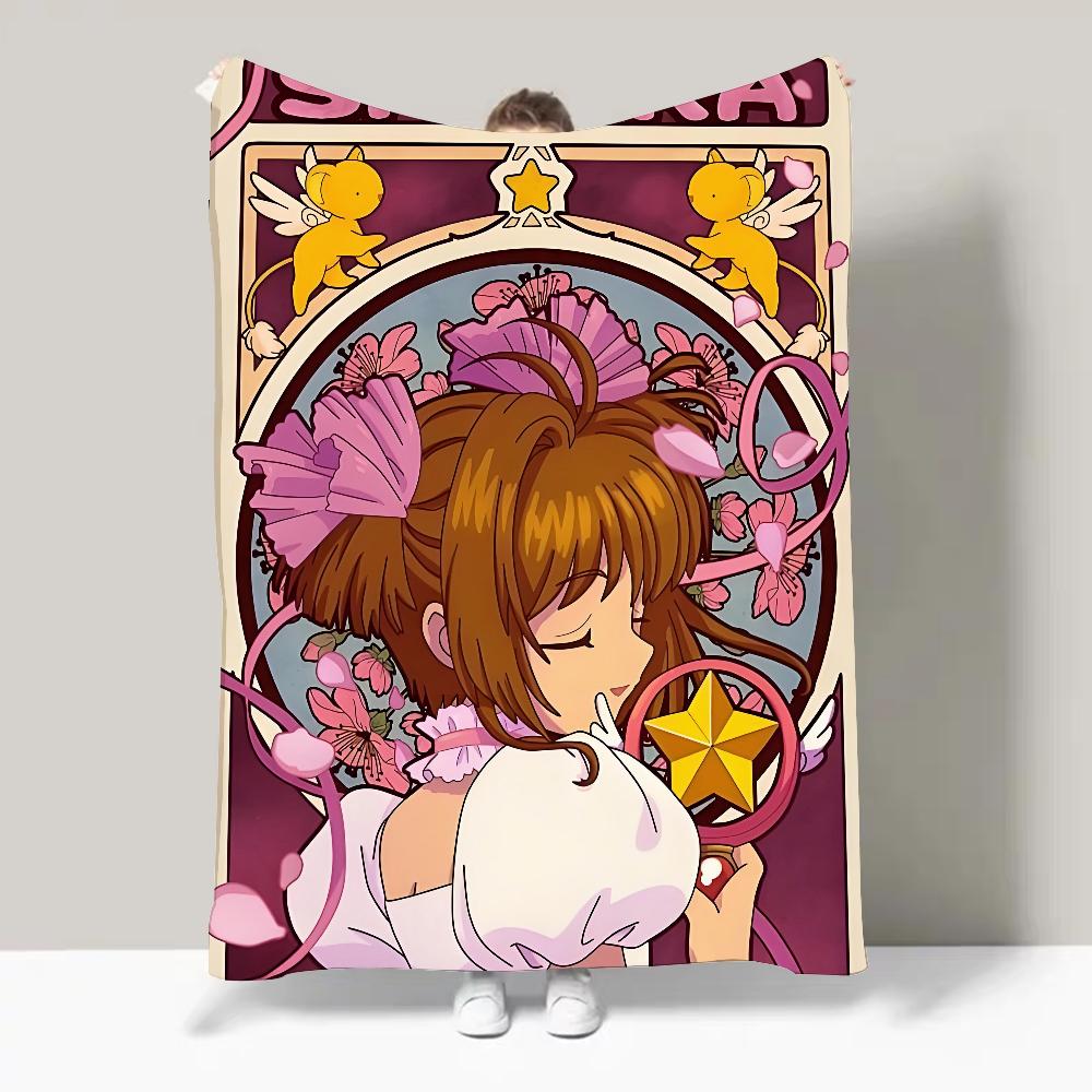 Плед Дизайн Card Captor Sakura Легкий Для Общежития, Дневного Сна, Гостиной, Офиса, Дивана, Всесезонный