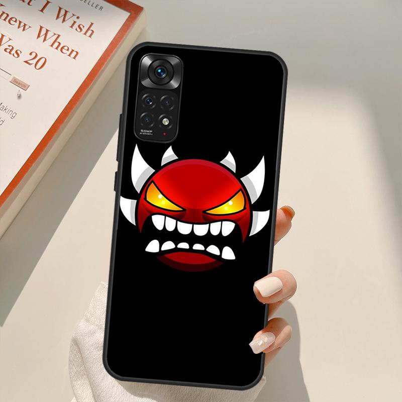 Чехол Geometry Dash для Xiaomi Redmi Note 11 10 Pro 8 9 9S 10S 11S 9A 9C 10A 10C K40 K50 Игровой чехол