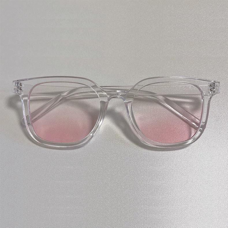 Солнцезащитные очки с градиентным румянцем Унисекс Модные квадратные солнцезащитные очки Повседневные антибликовые очки для вождения UV400 Трендовая оправа без макияжа