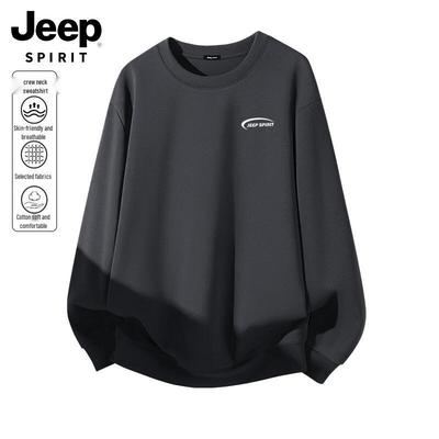 Мужской свитшот с круглым вырезом и длинным рукавом с принтом JEEP SPIRIT