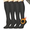 Fleece 2 Pairs Warm Knee High Socks for Women-Thermal Cotton Socks for Hiking,Work,Winter,Gifts