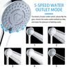 Bathroom Sprinkler, Jet Shower Head, Water Saving, Handheld, Adjustable, 5 Modes, SPA Shower Head, Bathroom Accessories
