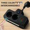 Electrical Socket Fast Charging Ports For Home Office Extension Cord With Switches 2AC Wall Socket Wall Charger With USB Outlets Power Strip Adapter