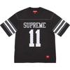 769984 Черный футбольный топ Supreme с шипами, короткий рукав