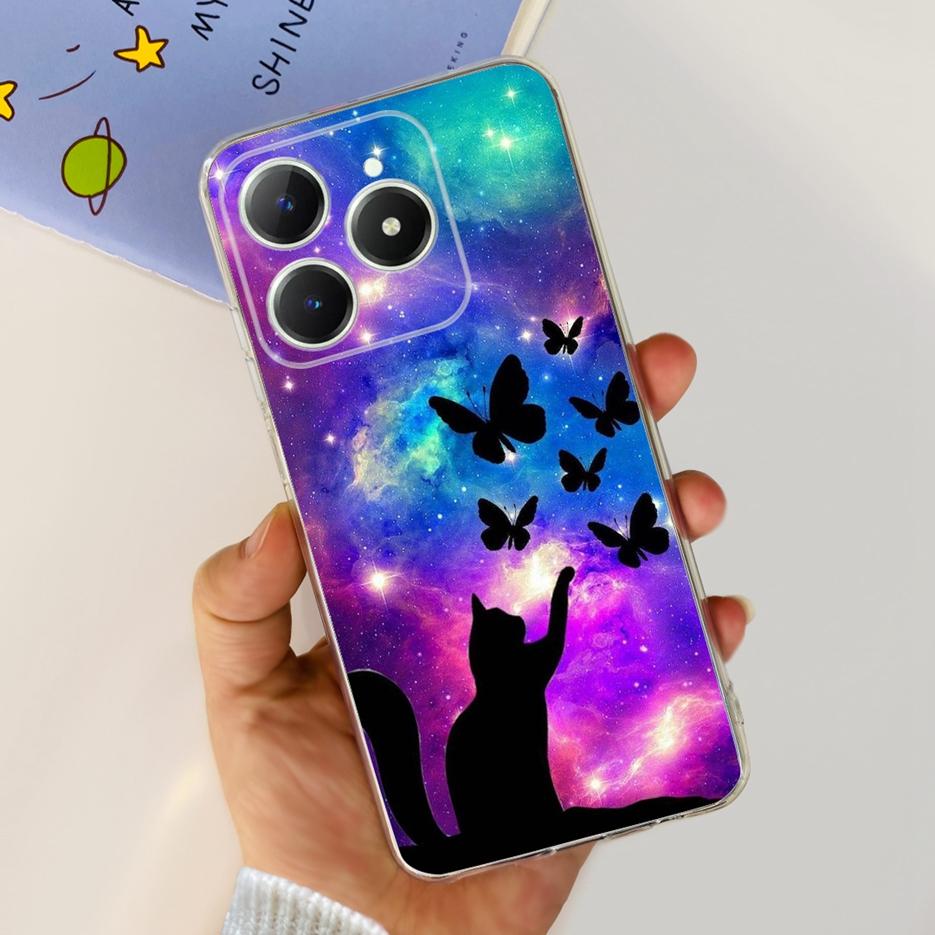 For Realme C61 Case RMX3939 Cute Panda Cartoon Painted Cover Soft Slim Phone Case For Realme C63 C 61 RealmeC61 RealmeC63 Bumper