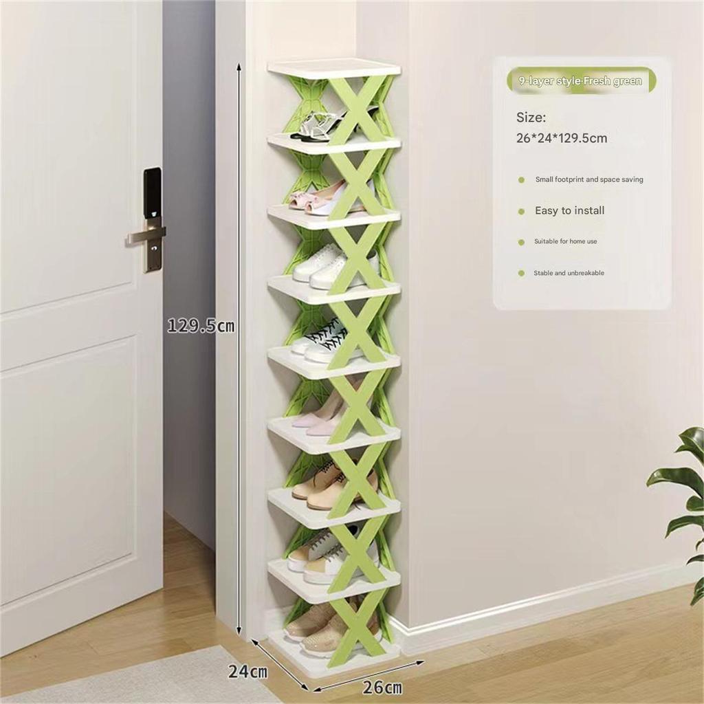 DIY Simple Shoe Rack Home Space Saving Storage Small Narrow Shoe Rack Multifunctional Creative Plastic Multi-layer Dormitory Sma