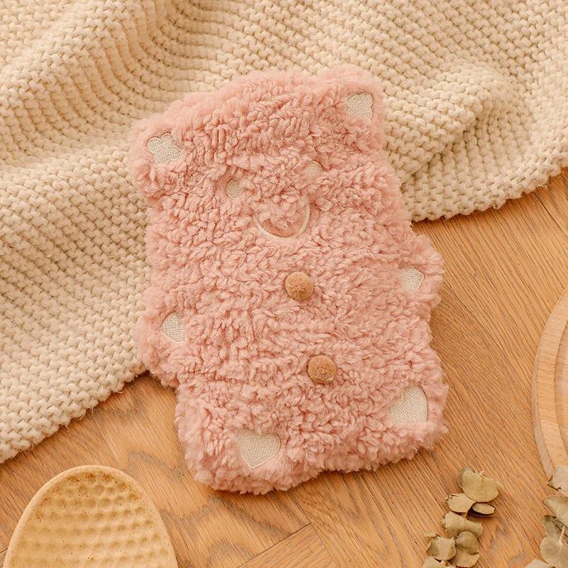 The New Hot-selling Cute Cartoon Cookie Bear Hot Water Bottle Winter Plush Warm Water Bag Warm Belly Warm Feet Warm Bed