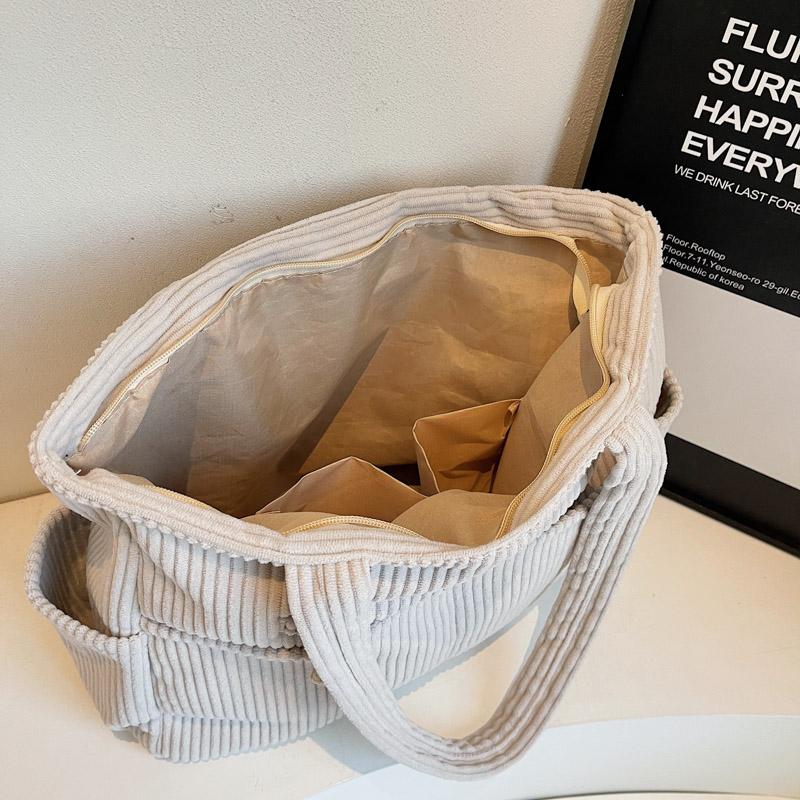 Сумка через плечо женская большая вместительная вельветовая сумка однотонная сумка-тоут сумка для поездок на работу