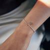 [Серебро 925 пробы] Huit.silver.86 / браслет с тонкой ручкой-росинкой (Серебряный)