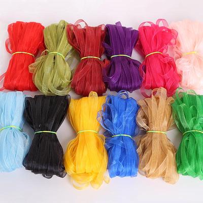 6 мм, 20 ярдов/рулон, шелковая прозрачная лента из органзы, изготовление рождественских лент своими руками для свадебной вечеринки